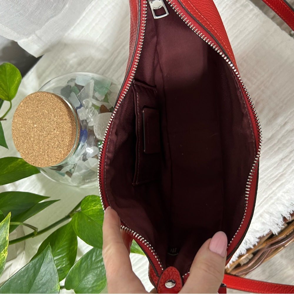 Coach Vibrant Red Leather Shoulder Bag - Picture 2 of 3